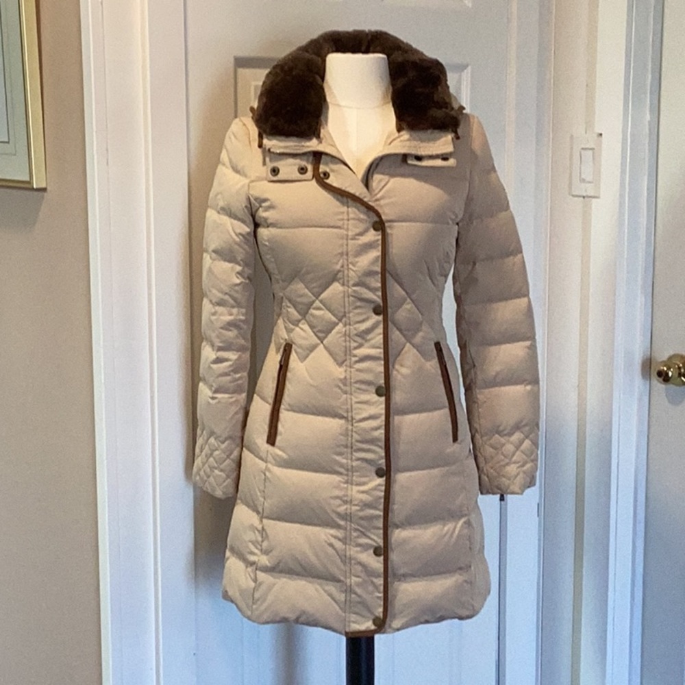 The Wild North Apparel Down Jacket XS - Suede Trim, Detachable Beaver Fur Collar